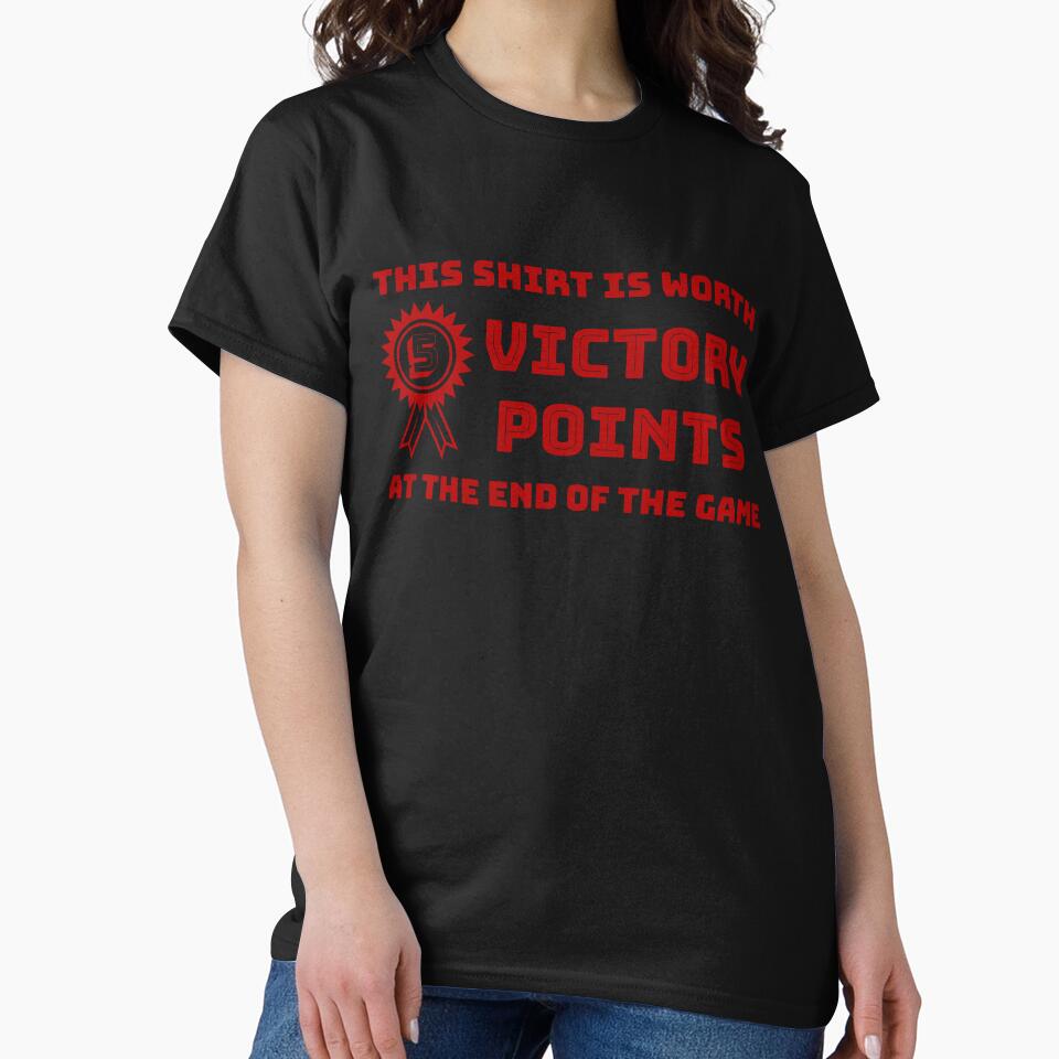 This Shirt is Worth 5 Victory Points at the End of the Game - Red by nerdyboardgamer