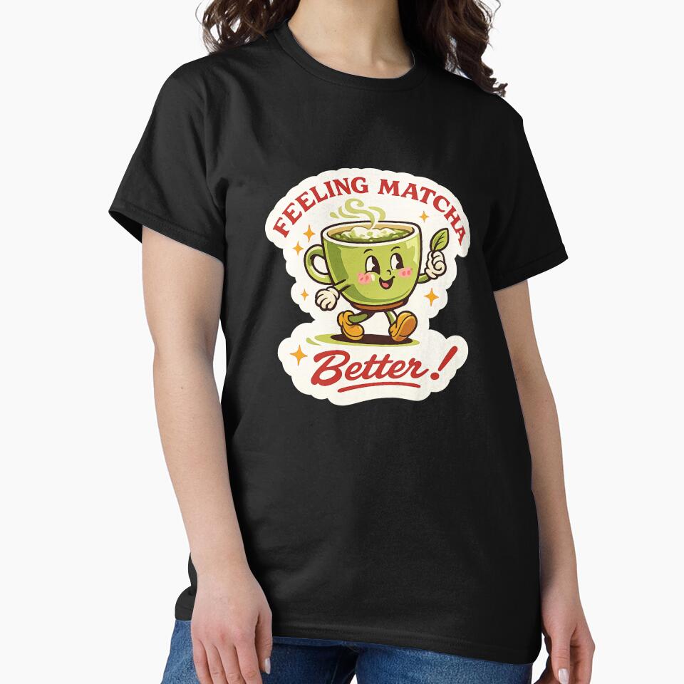 Feeling Matcha Better – Matcha Latte Pun Retro MascotFeeling Matcha Better – Matcha Latte Pun Retro Mascot by bosamji