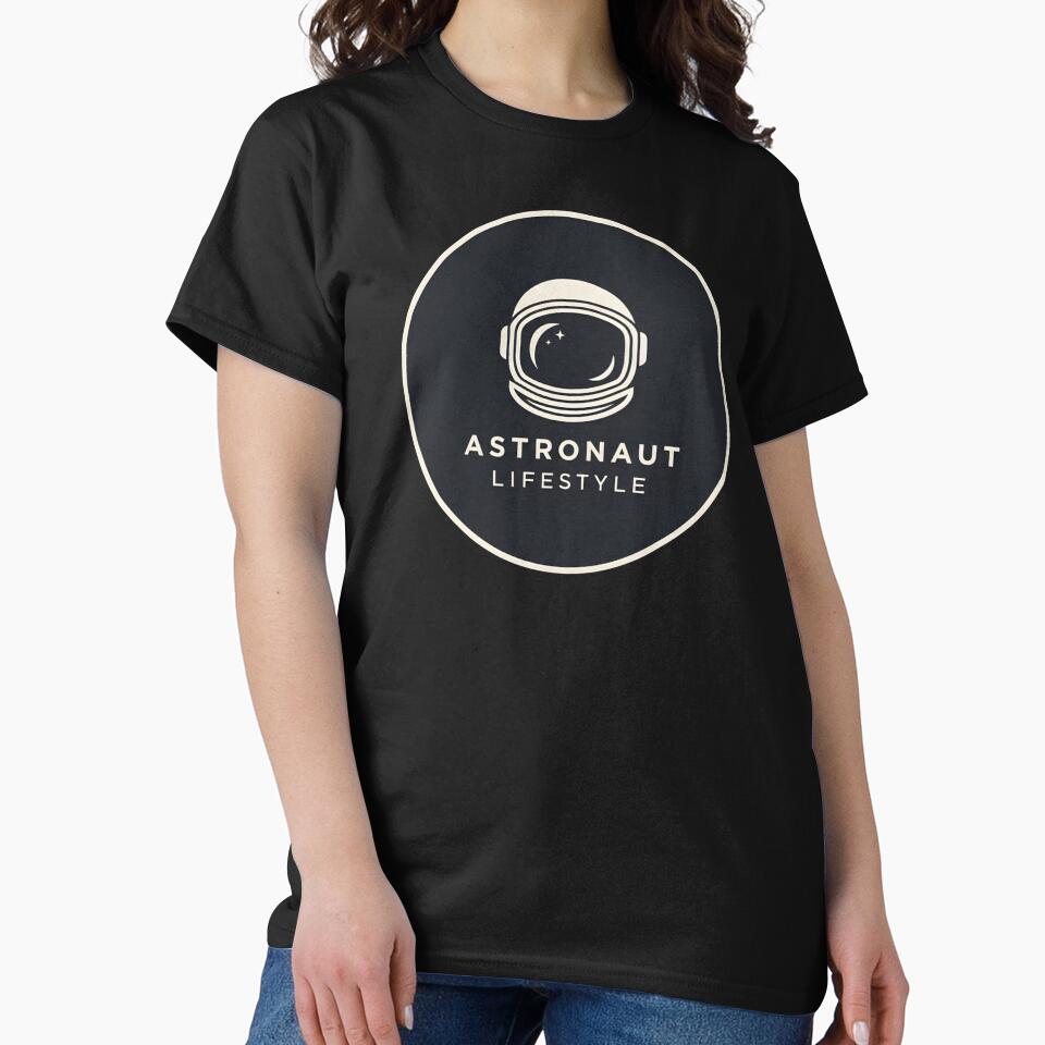 Astronaut Lifestyle Minimalist Space Logo Sticker | Cosmic Aesthetic Design by Altair_