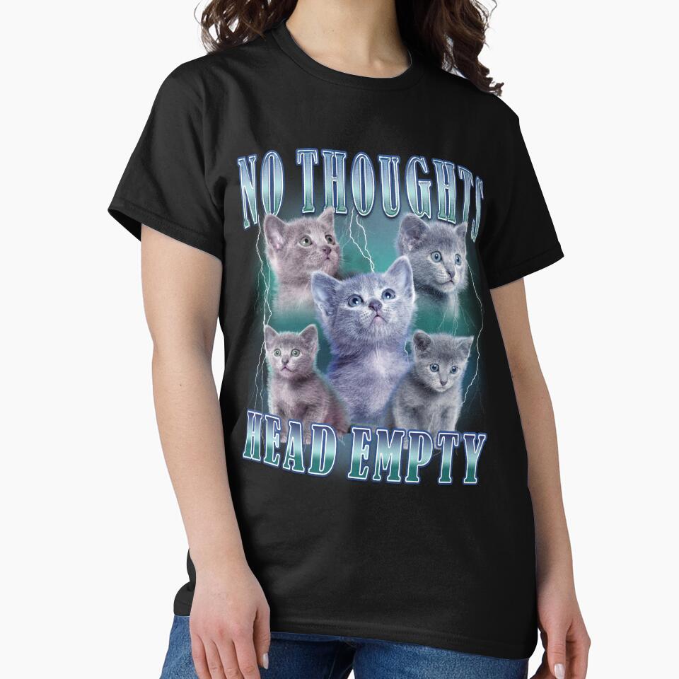 No Toughts Head Empty Funny Cat Meme by BelkaMd