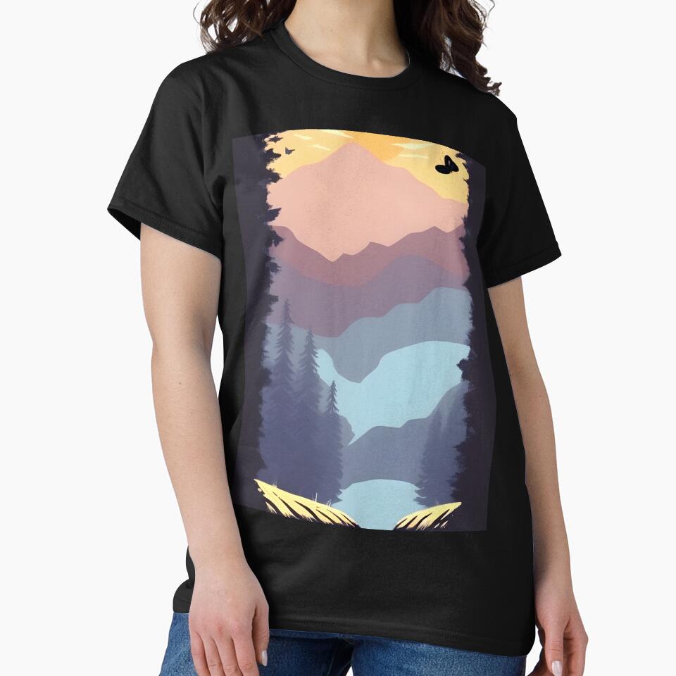 Find the Perfect Minimalist Landscape Mountain Trees Print for Your Personal Style by supeart