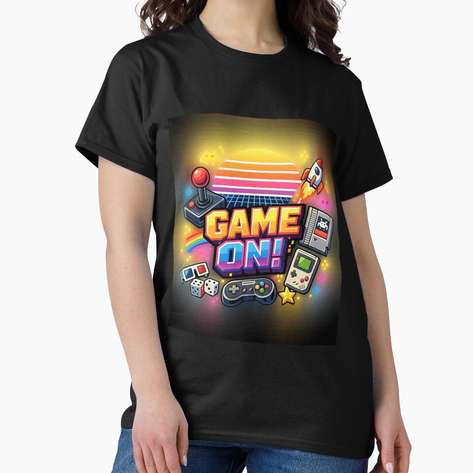 Gaming 80s: Game On – Retro 80s Gaming Illustration by Arte Cartoon From TagTeam Group
