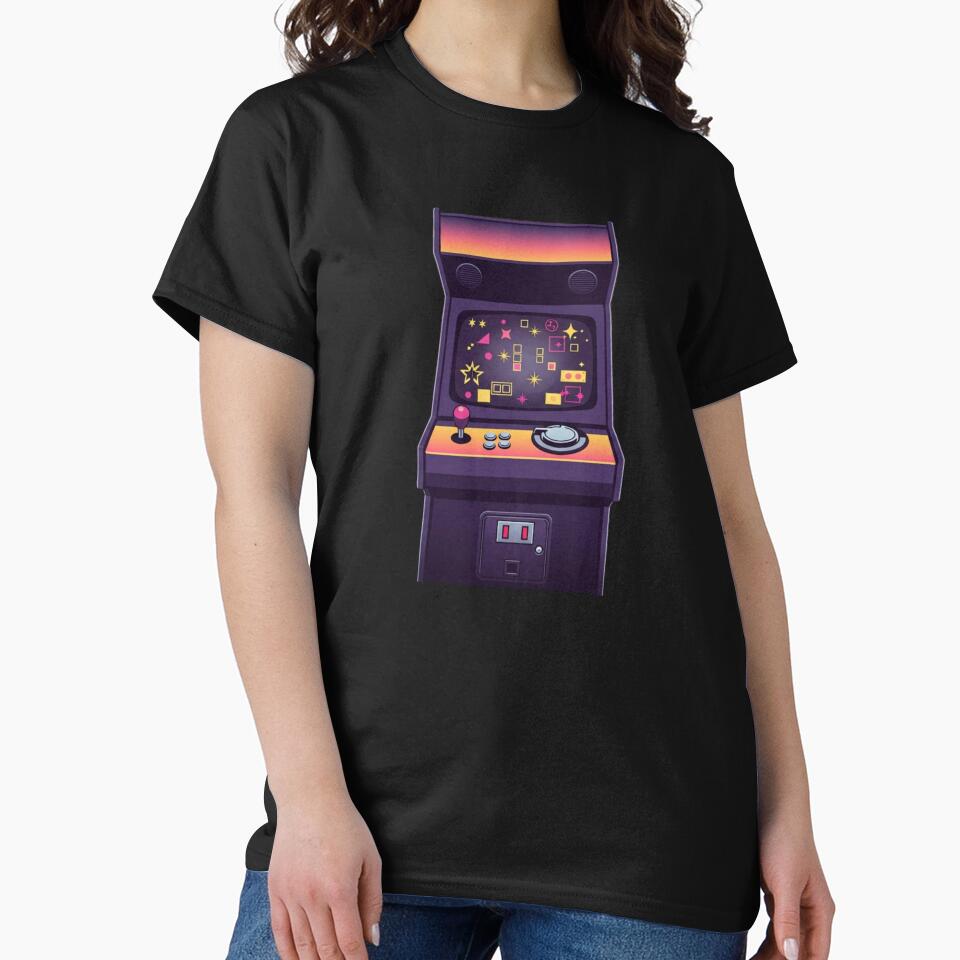 80s Neon Retro Arcade Cabinet: Classic Synthwave Gamer Art by Dzblack