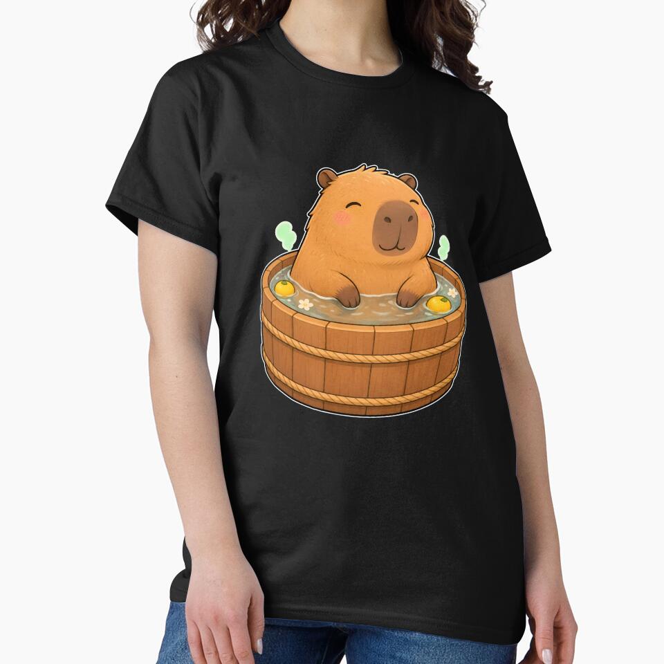 Cute Capybara Relaxing in an Ofuro Hot Spring by LuisWorks