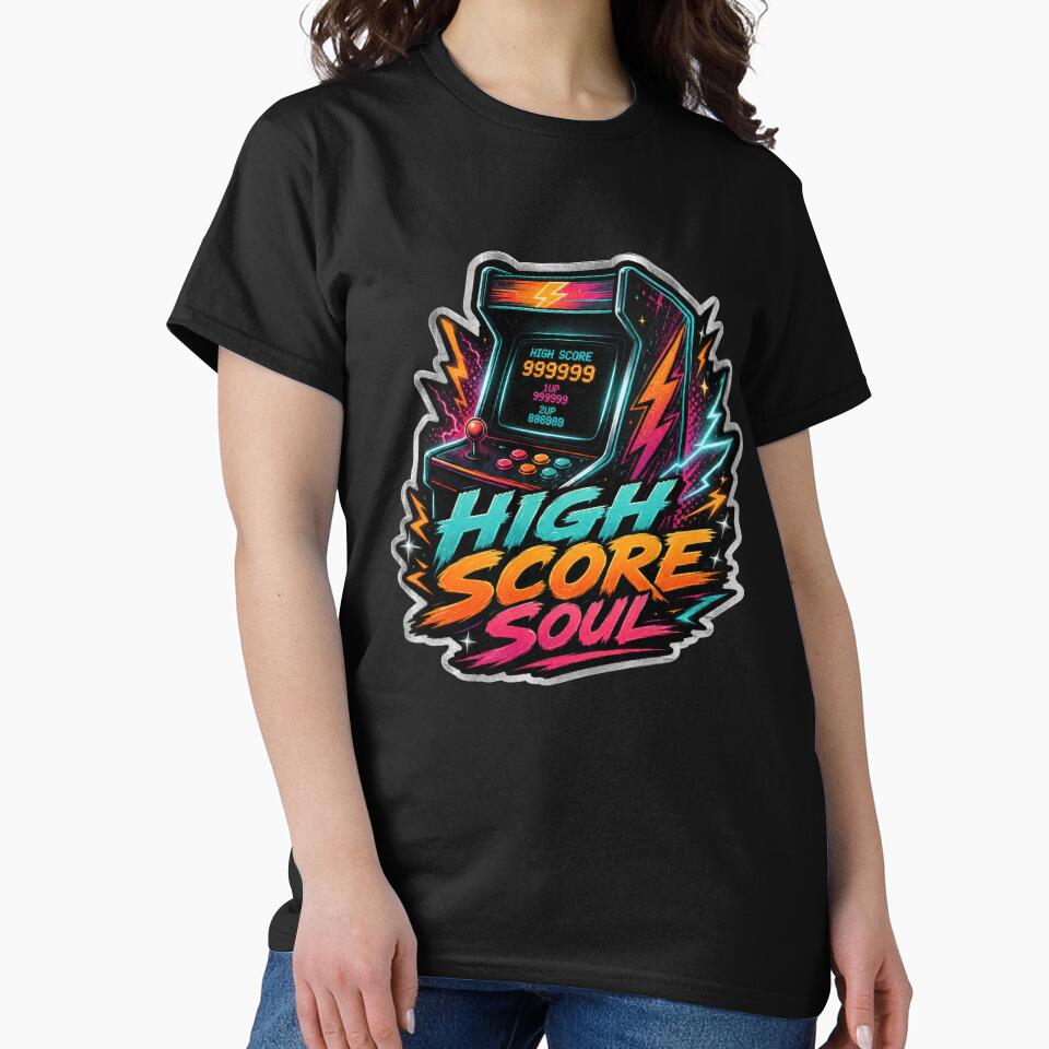 High Score Soul Retro Arcade Gamer Sticker by Sketchlegacy