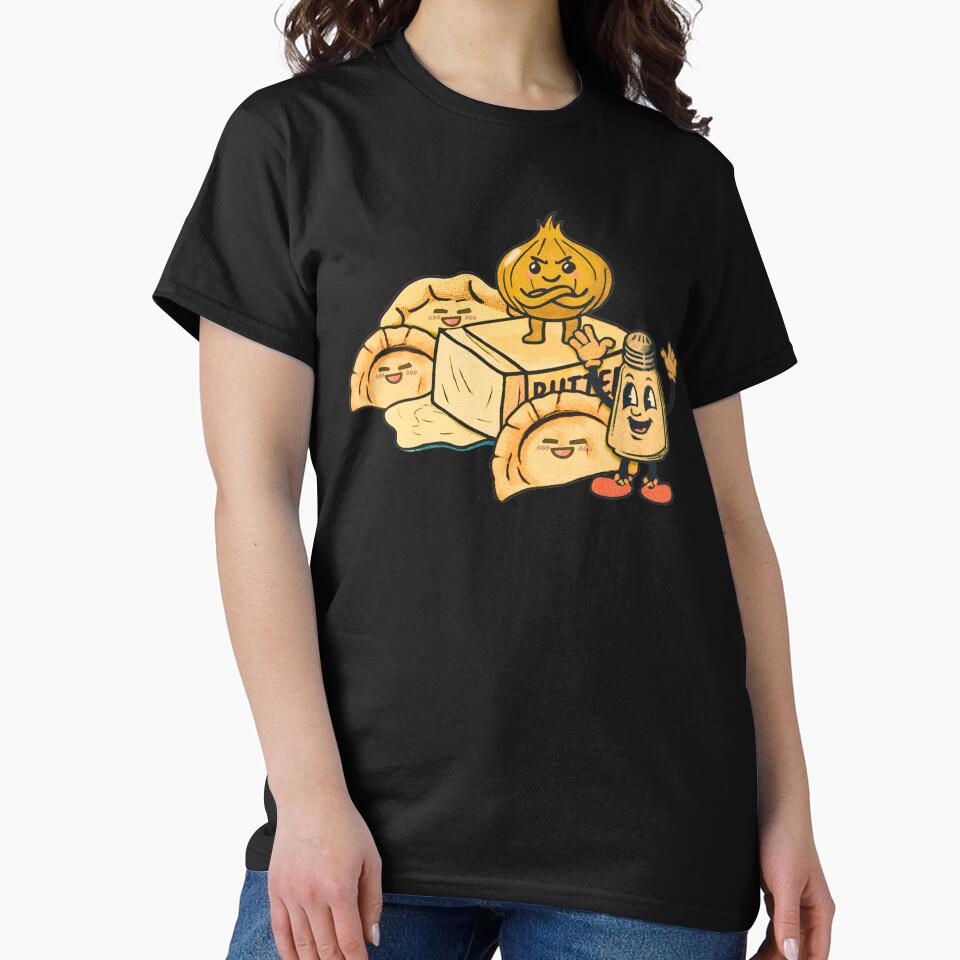 Retro Cartoon Pierogi Crew Vintage Food by pulse_retail