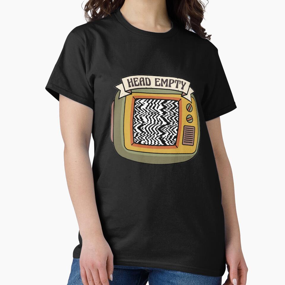 Head Empty TV Static Retro 60s Television by ryanguas