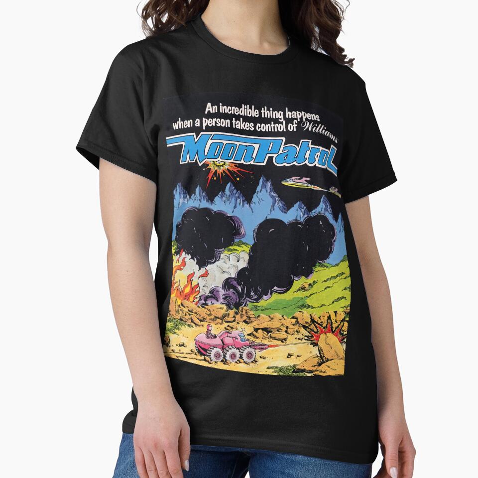 Moon Patrol Retro Arcade Game Cover Art by Retr0Tshirts
