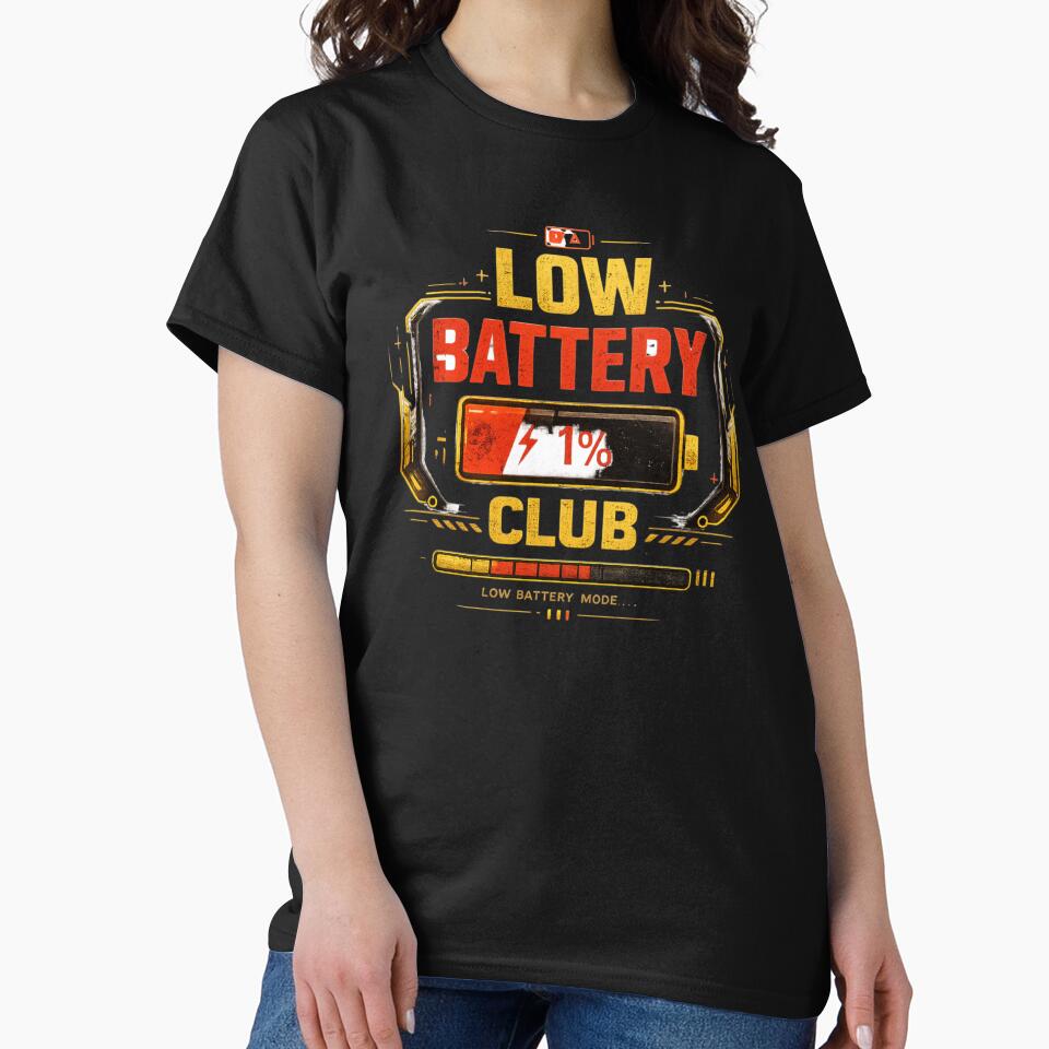 Low Battery Club Cyberpunk Introvert Design by LowBatteryStudio ⭐