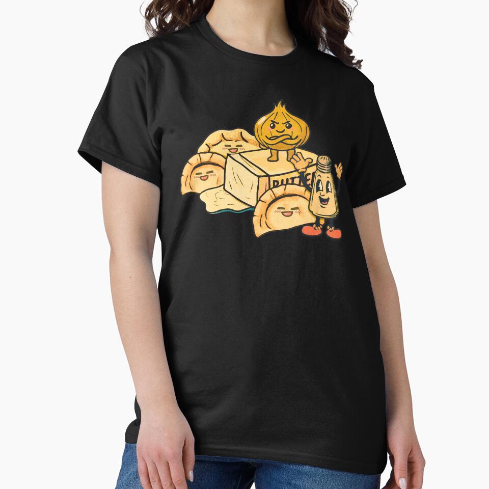 Vintage Pierogi and Butter Funny Polish Cartoon by pulse_retail