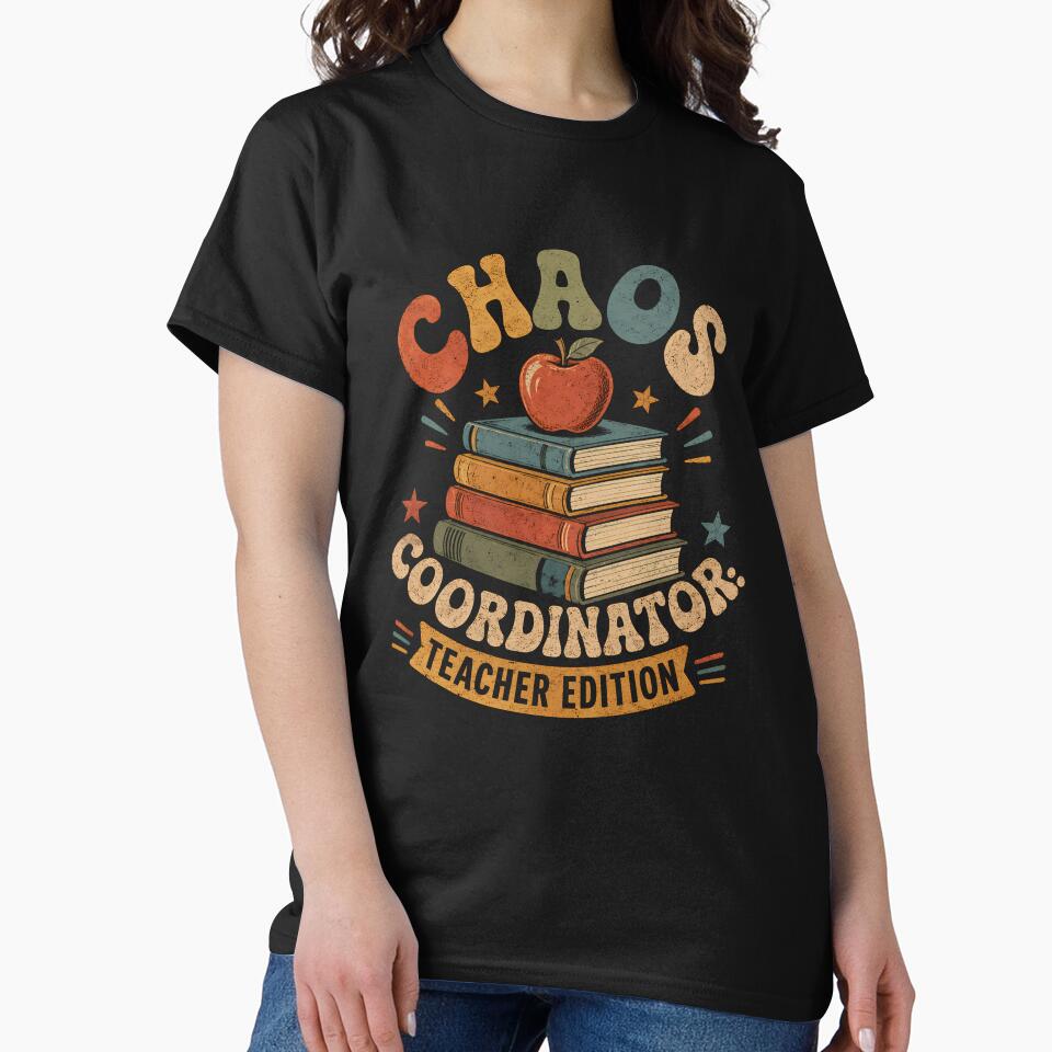 Chaos Coordinator Teacher Edition Vintage Retro Books Graphic by BCW