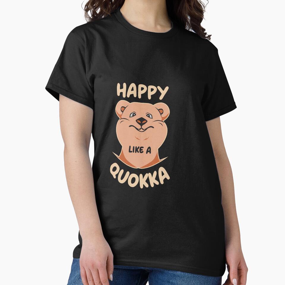 Happy Like A Quokka Australian Animal Lover Happiness by SkeletonsDanger