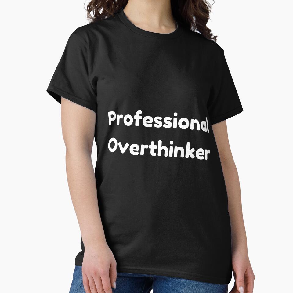 Professional Overthinker Funny Introvert Quote by Bloomelle Studio