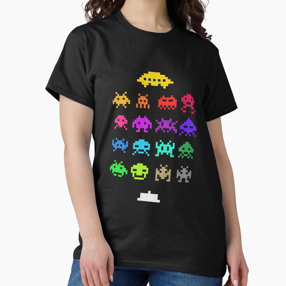 Space Invaders T-Shirt – 80s Retro Arcade Classic by xrats