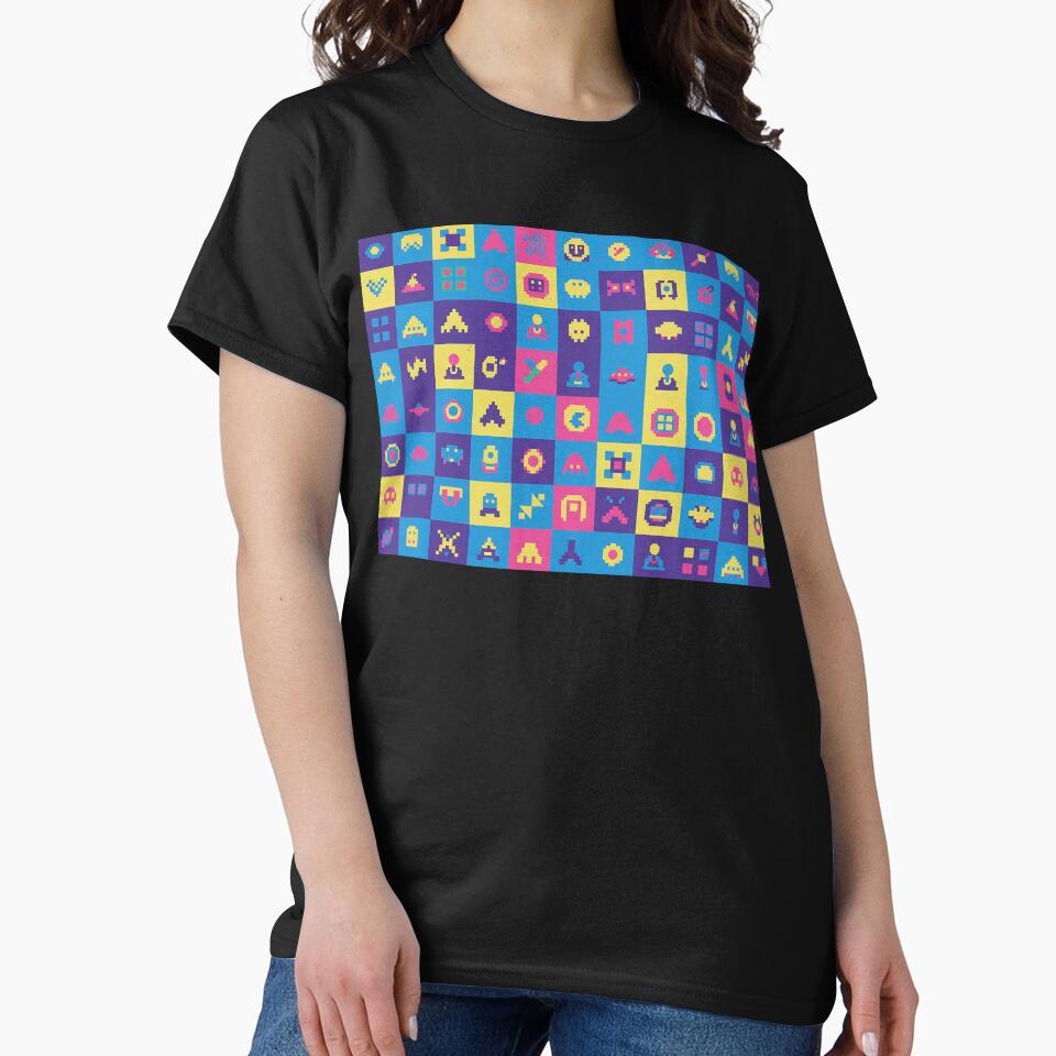 Retro Arcade Carpet Style Design - Gamer - Game Room - Rec Room by CattlettArt