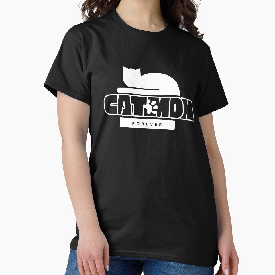 White Cat Mom Forever - Funny Cat Lover Gift by Artycom