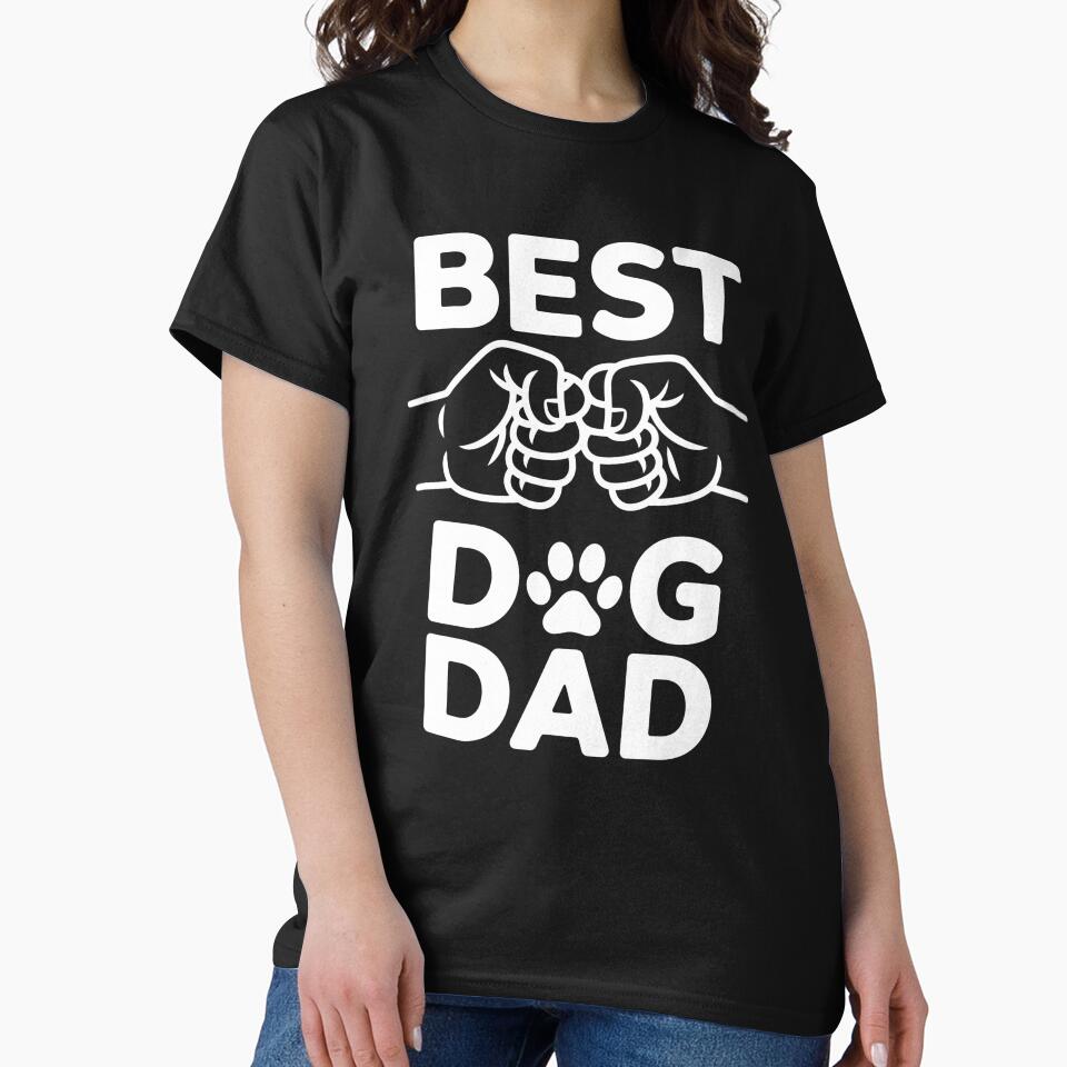 Best Dog Dad Fist Bump Paw Print by GiaoCalonas