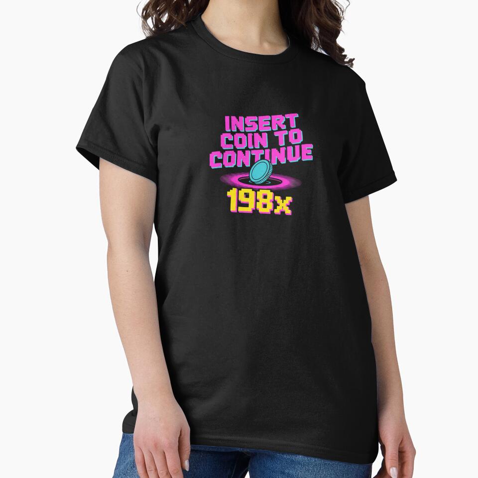 Insert Coin to Continue – Retro Arcade 198x by Don't Crack Art