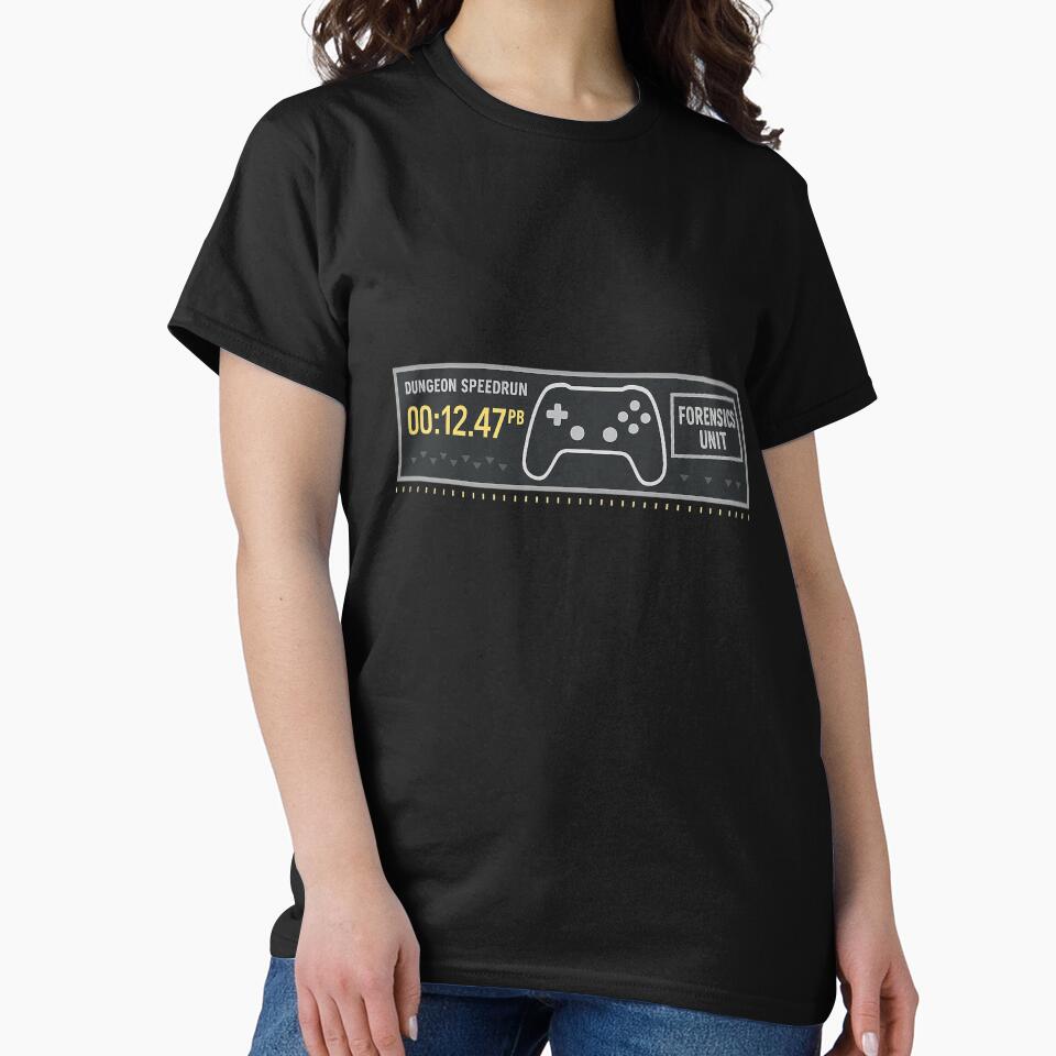 Dungeon Speedrun — Controller Forensics Unit by POD DYNASTY | Original Print On Demand T-Shirt Graphics
