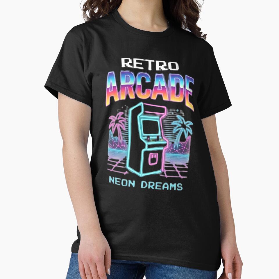​Retro Arcade Neon Dreams Gaming Vintage Player Gift by printozaShop⭐️⭐️⭐️⭐️