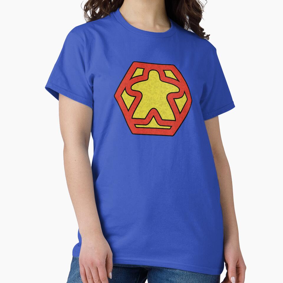 Retro Meeple Superhero Logo by TackyTime
