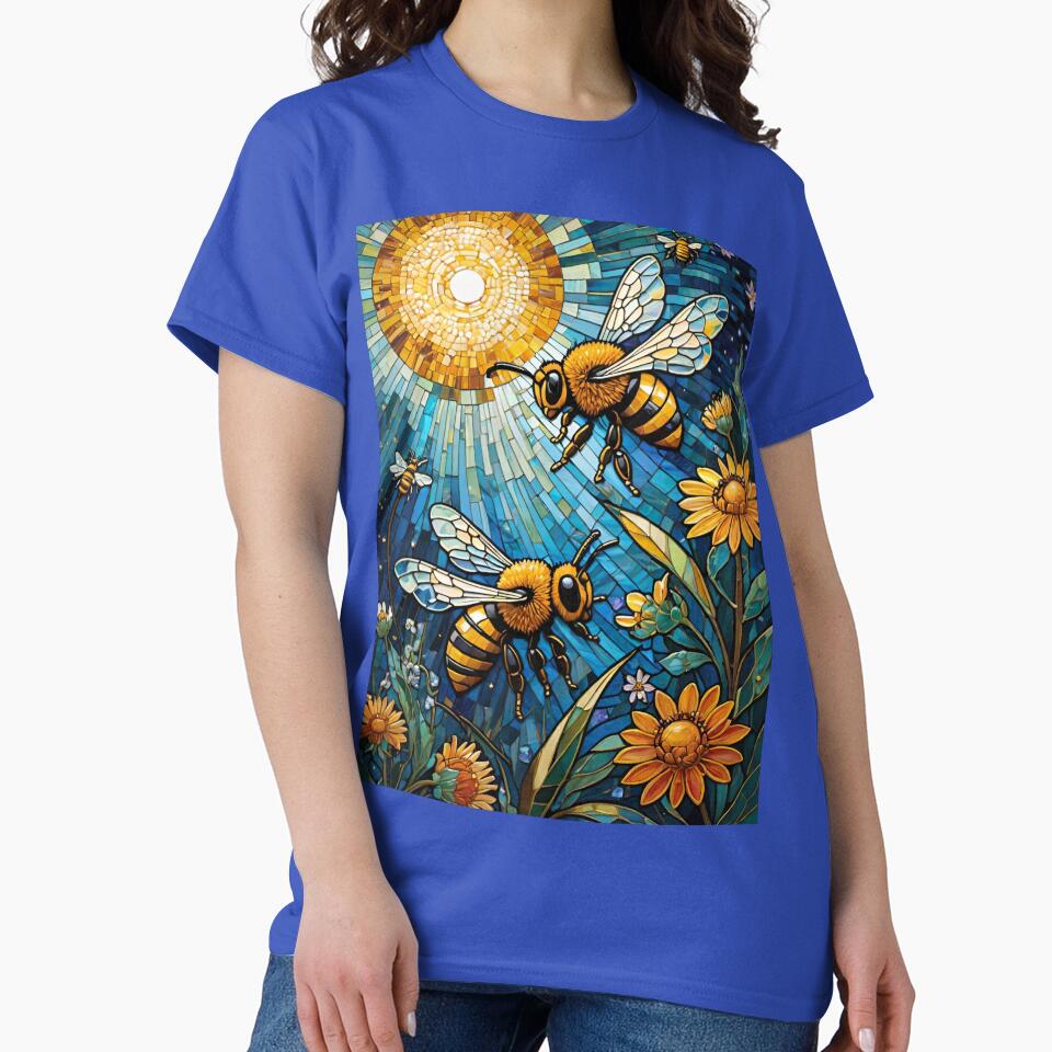 Sunny Buzz: A Radiant Harmony of Bees and Blooms by Digital-Fusion