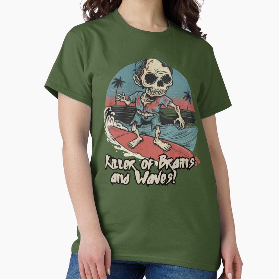 Surfing Zombie, killer of waves and brains, surf by Meandmyshop
