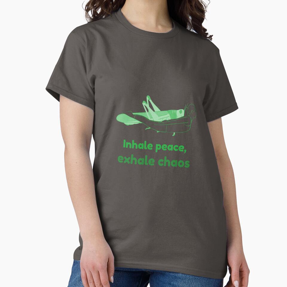 Grasshopper Yoga Pose Parsva Bhuja Dandasana – Inhale Peace Exhale Chaos Mindful Yoga Design by WellspringXflow