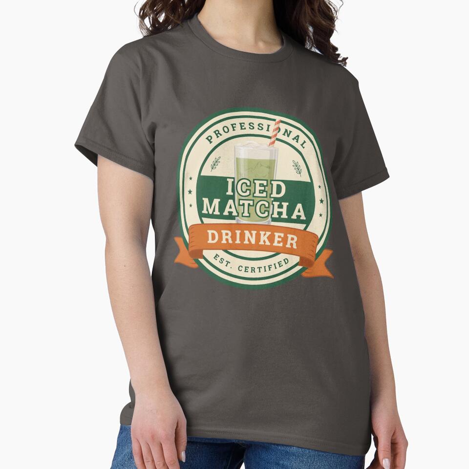 Professional Iced Matcha Drinker Certified Badge – Funny Matcha Lover Retro Design by ArcticFoxStudio