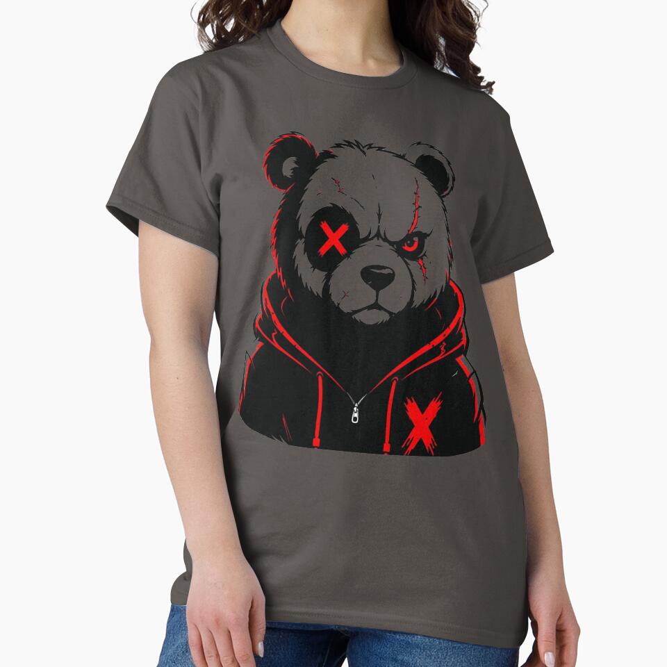 Panda Dark Rebelle – Streetwear Mascot Hoodie Red Cross by RAYBIL