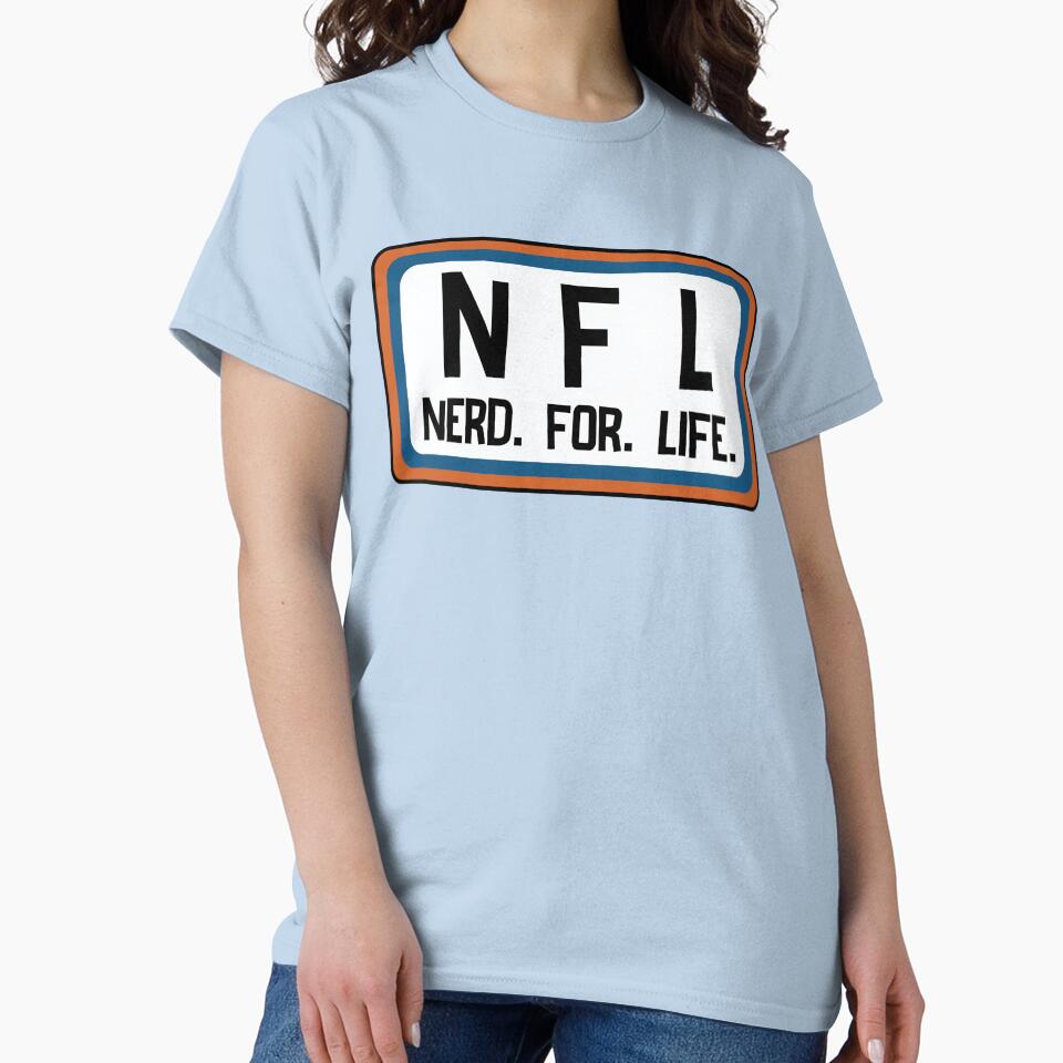 Nerd For Life in orange and blue! Wear it proud lol! by Becca C. Smith