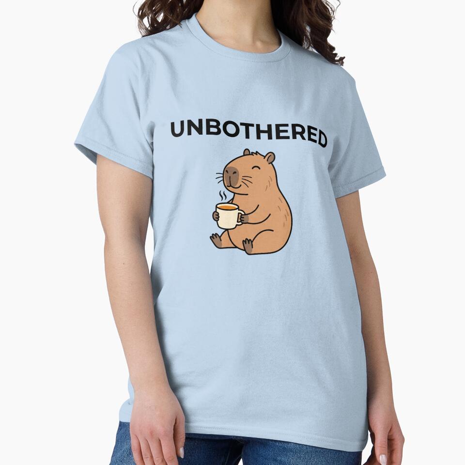 Unbothered Capybara Drinking Coffee Funny Animal by LikeDrop