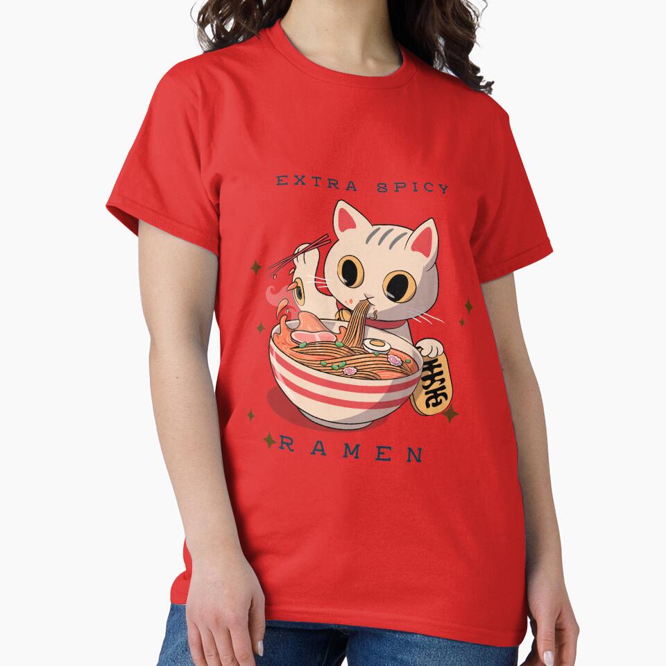 Kawaii - Good Luck Cat Eating Ramen by utopianpioneer