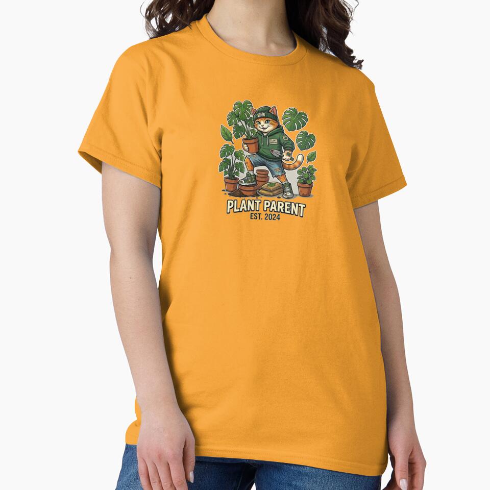 Plant Parent Cat - Cute Aesthetic Gardening Urban Jungle by Wild Horizon Studio