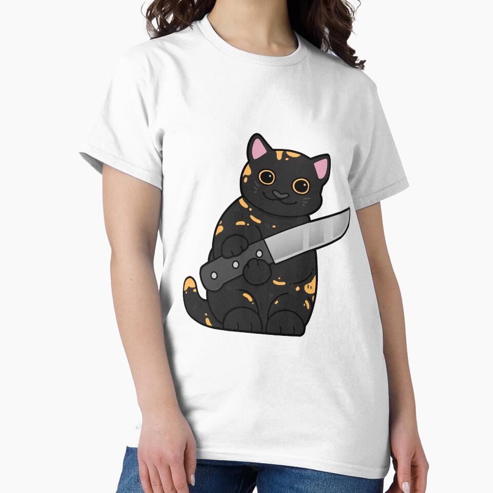 Tortoiseshell Cat with Knife by Mossysplashart