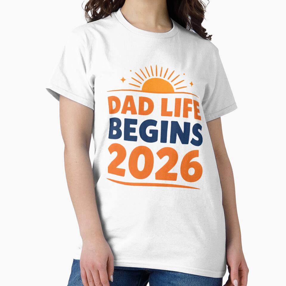 Dad Life Begins 2026 New Dad Announcement Coffee Mug by FestivityFinds