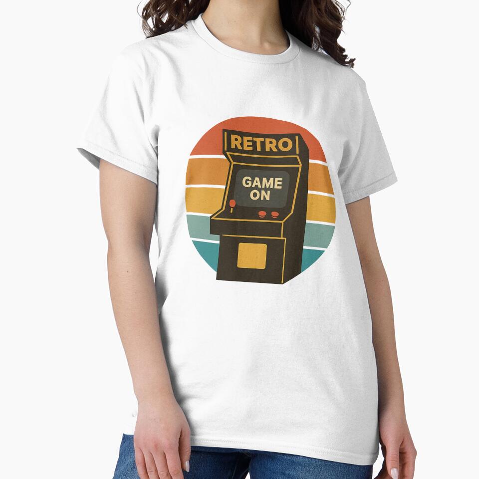 Retro Arcade – Game On Vintage Gaming Machine Design by VibeLab_Art