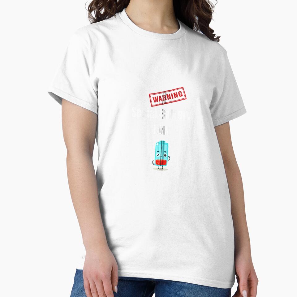 Social Battery Low Funny Introvert Humor Zip Hoodie by kevincuellar
