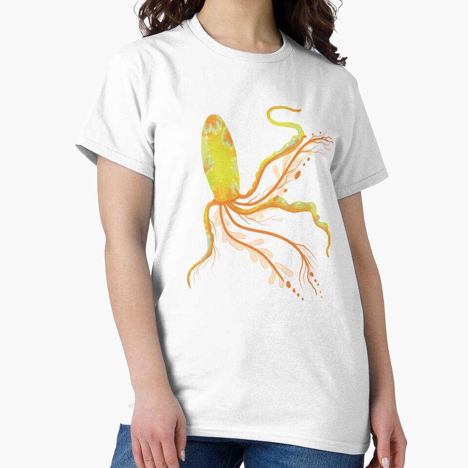 Golden Jellyfish Under the sea Art by FaliushART