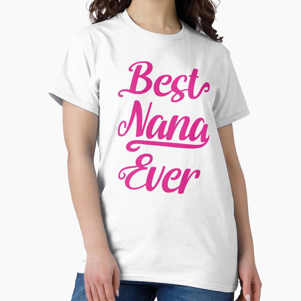 Best Nana Ever Modern Pink Typography Mother's Day by darkskydelights