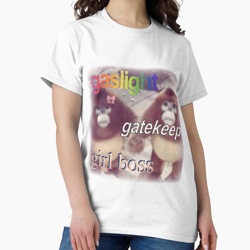 "gaslight gatekeep girlboss" monkey meme by monkey zone