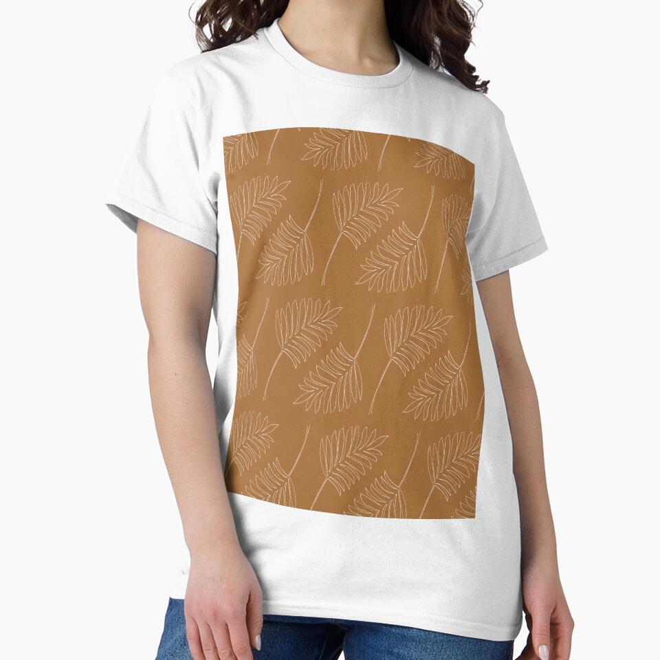 Minimalist Floral Leaf Pattern Earth Toned by SoloTravelerSt