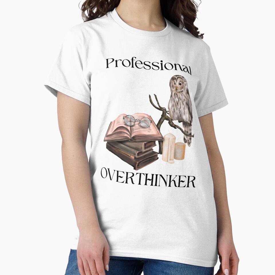 Professional Overthinker Owl Logo by logowannawear