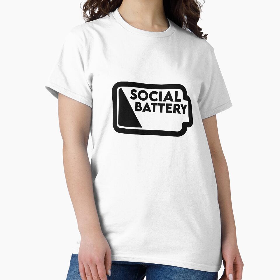 Social Battery 20% – Funny Introvert Design by DKunic