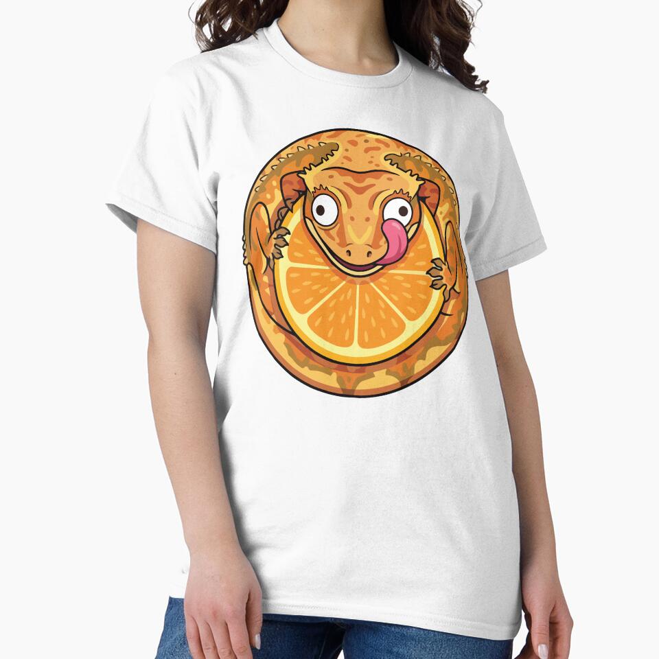 Cute Crested Gecko Orange Slice No Thoughts by Arc2020