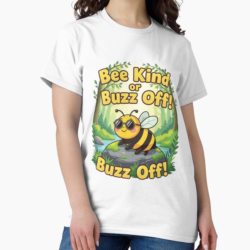 Bee Kind or Buzz Off! - Cool forest bee by BuzzyRush