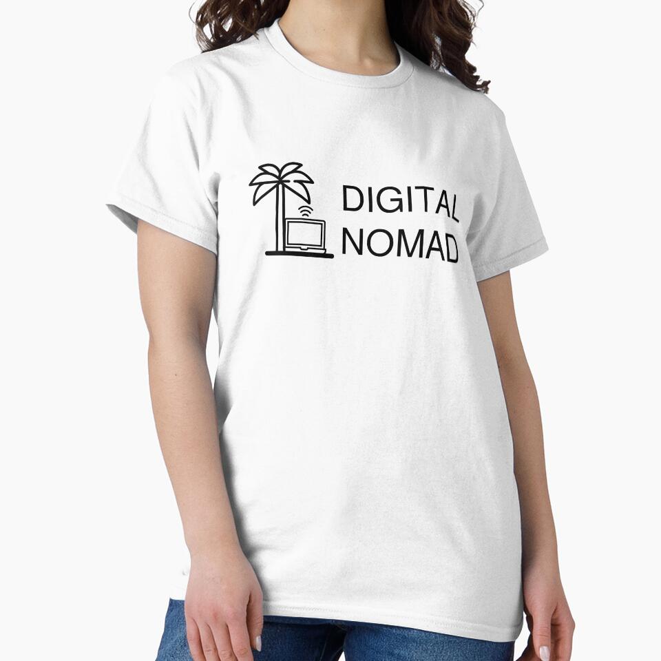 Digital Nomad: Palm Tree and Laptop Design by ChriseryMerch