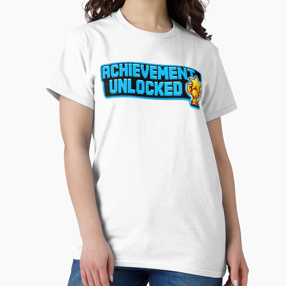 Achievement Unlocked - Retro Gaming T-Shirt Design by PixelThumbPrint
