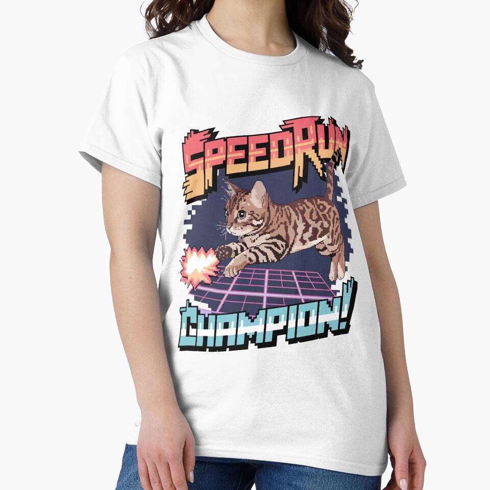 Speedrun Champion - Bengal Cat Pixel Art by NaturePixel