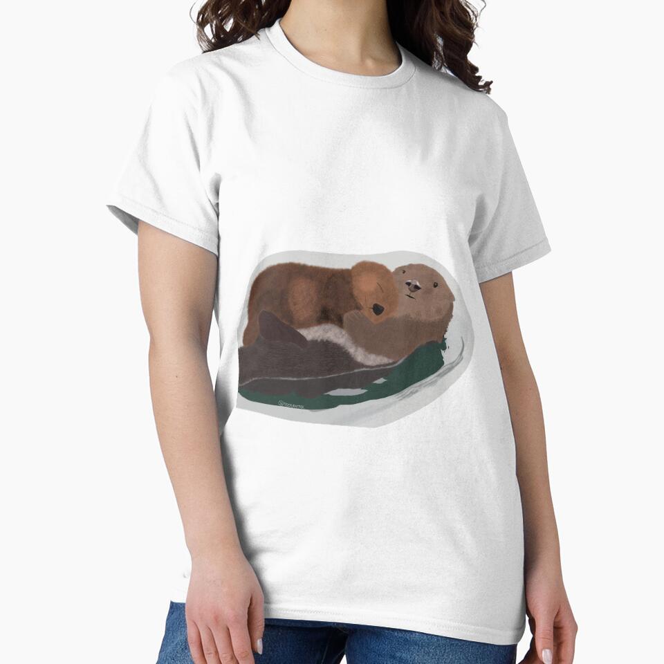 Otters holding hands by noonjournal